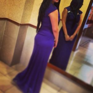 Purple elegant long dress